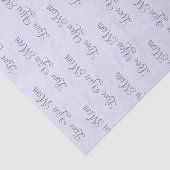 Zachte Elegante Lavendel & Grijs Script Moederdag Tissuepapier (Detail)