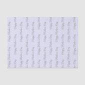 Zachte Elegante Lavendel & Grijs Script Moederdag Tissuepapier (Voorkant)