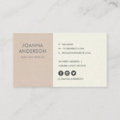 ZACHTE ELEGANTE MINIMALE ROZE BLOEMEN GEPERSONALIS VISITEKAARTJE (Achterkant)