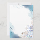 Zachte Elegante Ocean Beach Koraal Wedding Kaart (Achterkant)