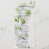 Zachte Elegante Orchidee Programmakaart (Achterkant)