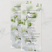 Zachte Elegante Orchidee Programmakaart (Voorkant / Achterkant)