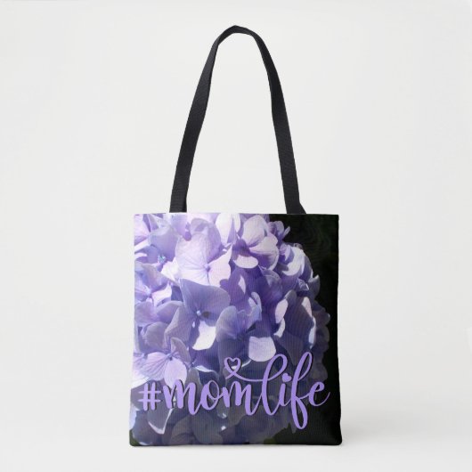 Zachte elegante Paarse bloemen paarse hortensia's Tote Bag (Voorkant)