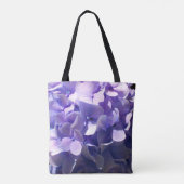 Zachte elegante Paarse bloemen paarse hortensia's Tote Bag (Achterkant)