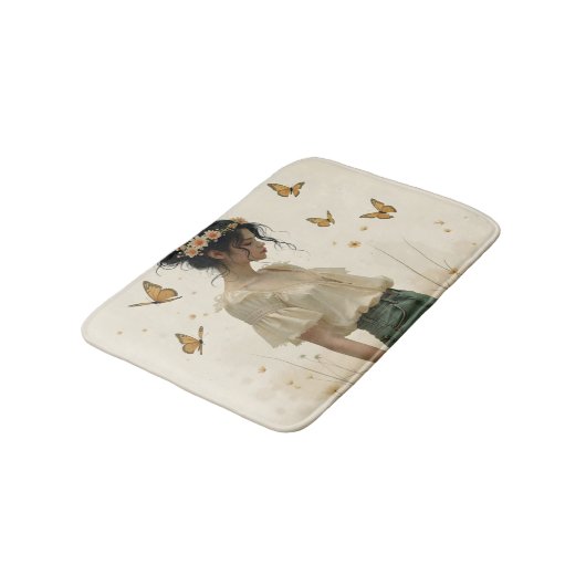 Zachte elegantie in een vlinderdans badmat (Gekanteld)