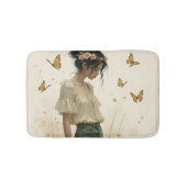 Zachte elegantie in een vlinderdans badmat (Voorkant)