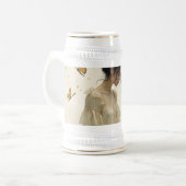 Zachte elegantie in een vlinderdans bierpul (Voorkant links)