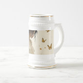 Zachte elegantie in een vlinderdans bierpul (Voorkant rechts)