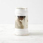 Zachte elegantie in een vlinderdans bierpul (Center)