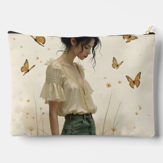 Zachte elegantie in een vlinderdans etui (Achterkant)