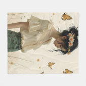 Zachte elegantie in een vlinderdans fleece deken (Voorkant (Horizontaal))