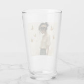 Zachte elegantie in een vlinderdans glas (Achterkant)