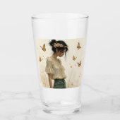 Zachte elegantie in een vlinderdans glas (Voorkant)