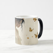 Zachte elegantie in een vlinderdans magische mok (Voorkant rechts)