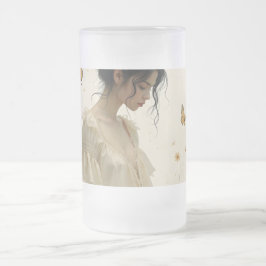 Zachte elegantie in een vlinderdans matglas bierpul