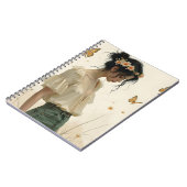 Zachte elegantie in een vlinderdans notitieboek (Linkerzijde)