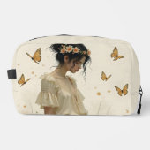 Zachte elegantie in een vlinderdans toilettasje (Voorkant)