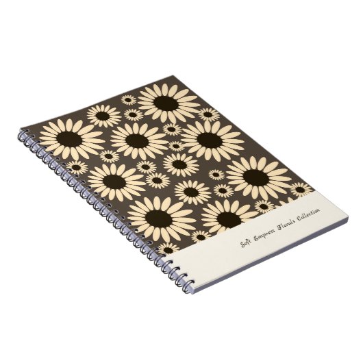 Zachte Empress Florals Bruin Notitieboek (Rechterzijde)