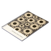 Zachte Empress Florals Bruin Notitieboek (Linkerzijde)