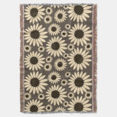 Zachte Empress Florals Bruine Empress Deken (Voorkant Verticaal)