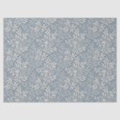 Zachte en Delicate Stofblauwe Botanische Blad Wing Tissuepapier (Voorkant)
