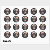 Zachte en eng Halloween sticker – Skelet (Vel)