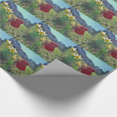 Zachte en gele bloemen cadeaupapier (Hoek)