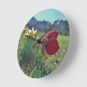 Zachte en gele bloemen ronde klok (Hoek)