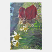 Zachte en gele bloemen theedoek (Verticaal)