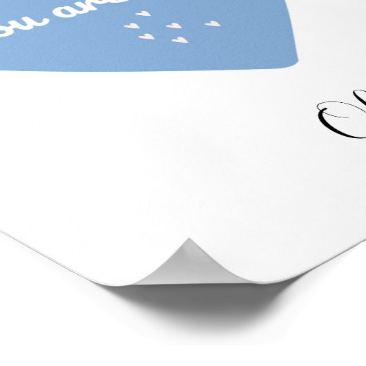 Zachte en geruststellende liefdesquote voor Kids P Poster (Hoek)