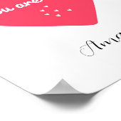 Zachte en geruststellende liefdesquote voor Kids P Poster (Hoek)