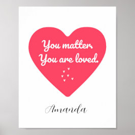 Zachte en geruststellende liefdesquote voor Kids P Poster