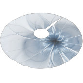 Zachte en gevoelige blauwe fractale fantasiebloem kerstboom rok (Gekanteld)