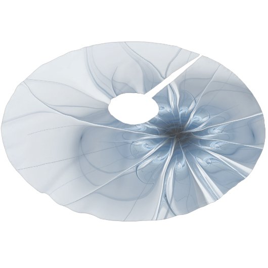 Zachte en gevoelige blauwe fractale fantasiebloem kerstboom rok (Gekanteld)