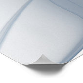 Zachte en gevoelige blauwe fractale fantasiebloem poster (Hoek)