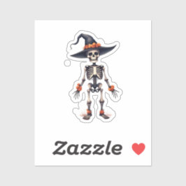 Zachte en griezelige Halloween sticker – Skelet Vi