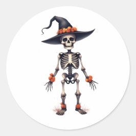 Zachte en griezelige Halloween sticker – Skelet Vi