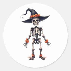 Zachte en griezelige Halloween sticker – Skelet Vi