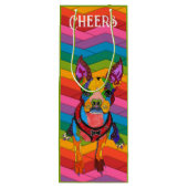 Zachte en Kleurrijke Cadeautas Boston Terrier (Achterkant)