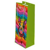 Zachte en Kleurrijke Cadeautas Boston Terrier (Achterkant Gekanteld)