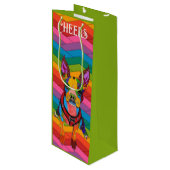 Zachte en Kleurrijke Cadeautas van Boston Terrier (Voorkant Gekanteld)