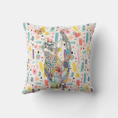 Zachte en Kleurrijke Curieuze Kat Kussen (Achterkant)