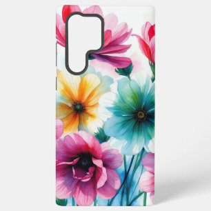 Zachte en kleurrijke Waterverf Floral Design Samsung Galaxy Hoesje