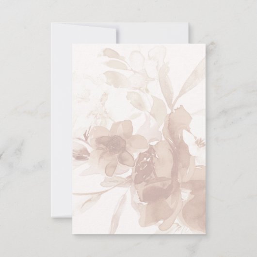 Zachte en luchtige bloemenperzik Blush foto bruilo Save The Date (Achterkant)