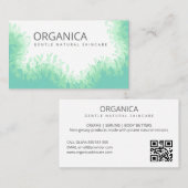 Zachte en natuurlijk ogende huidverzorging visitekaartje (Voorkant / Achterkant)