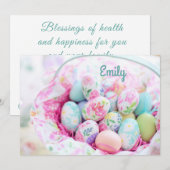 Zachte en  paaskorf feestdagenkaart (Voorkant / Achterkant)