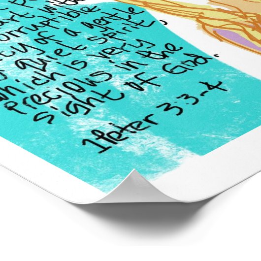 Zachte en rustige Geest - Christelijke Schrift Pos Poster (Hoek)