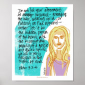Zachte en rustige Geest - Christelijke Schrift Pos Poster (Voorkant)