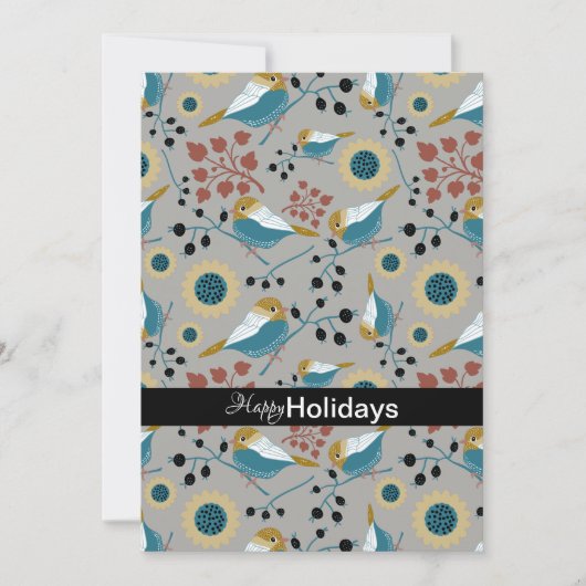 Zachte En Schattige Meesjes Met Bessen Feestdagenkaart (Voorkant)