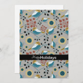 Zachte En Schattige Meesjes Met Bessen Feestdagenkaart (Voorkant / Achterkant)